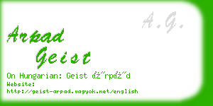 arpad geist business card
